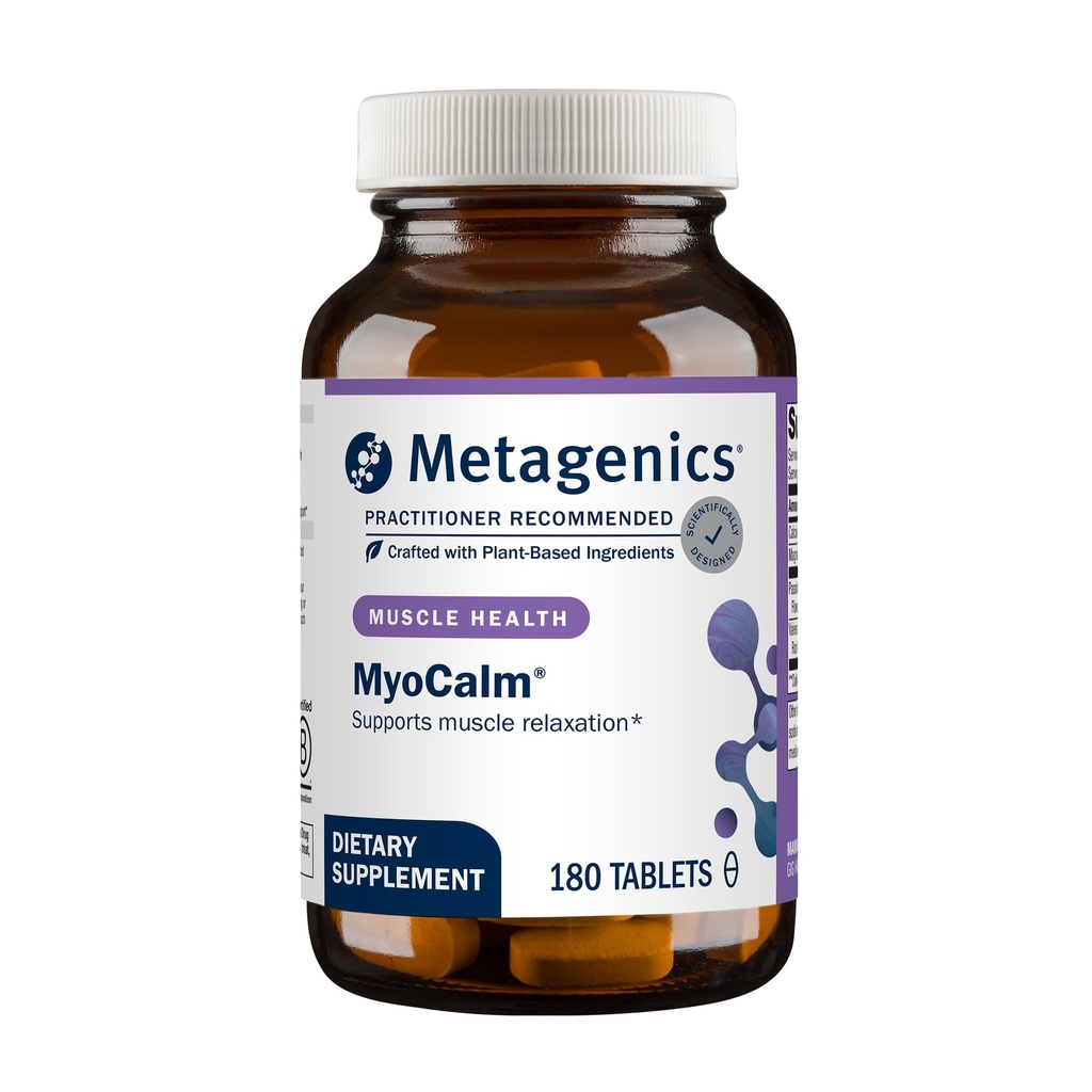 Metagenics MyoCalm - Muscle Relaxation için Gıda ve Magnezyum Tamamı * - Passionflower & Valerian Root for Advancedd Abors - Non-GMO, Gluten-Free & Vegetarian - 180 Tabletler