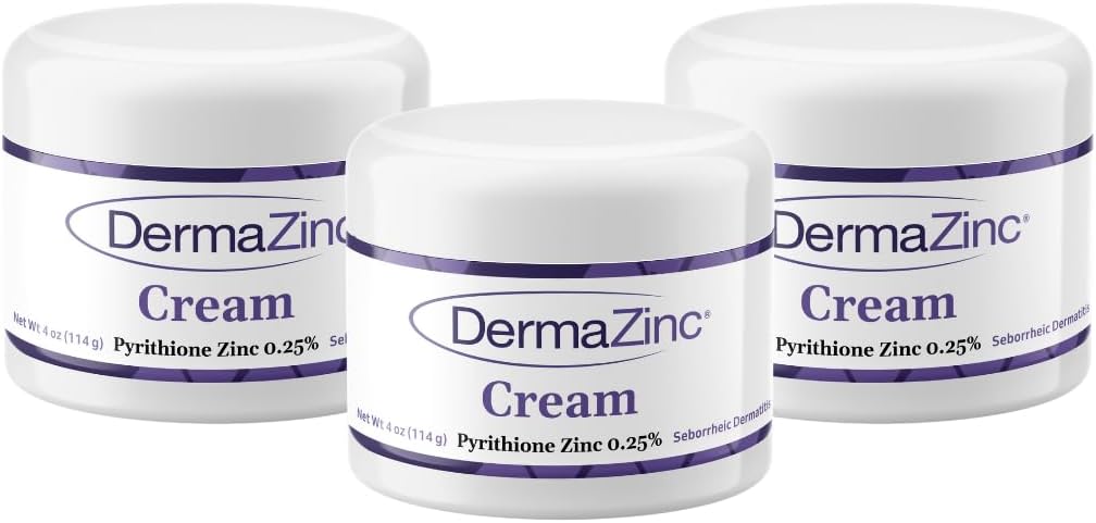 DermaZinc Terapi Cream, Skin için çinko Cream, SkinDisorder ReliefCream for Psoriasis, Dermatitis, Eczema ve Diğer Skin Durum (3 Paket)