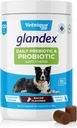 Vetnique Glandex καθημερινά προβιοτικά για σκύλους με πρεβιοτικά για την υποστήριξη της υγείας των ούλων με ένζυμα Fiber και Digestive, προβιοτικά μάσημα ή σκόνες (120ct Chews, Bacon Chews)