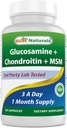 Best Naturals, Glucosamine Chondroitin MSM Συμπληρώματα, 2600 mg ανά υπηρεσία, 90 κάψουλες (90 Count (Pack of 1))