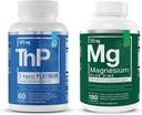 Essential Elements Magnesium & Zinc with Vitamin D3 + T-Hero Platinum | Sleep Immune & Bone + Muscle Growth Support & T-Health