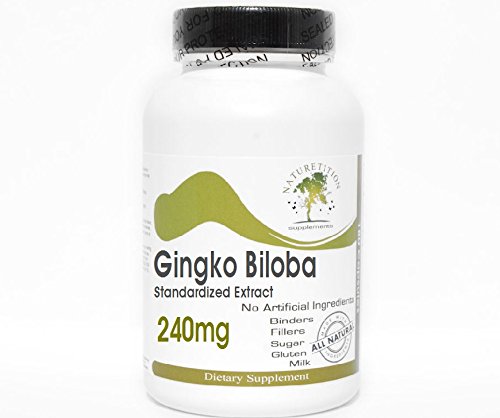 Ginkgo Biloba Standardized Extract 240mg 24% Γλυκοσίδες ~ 200 Κάψουλες - Δεν Πρόσθετα ~ Συμπληρώματα Naturetion