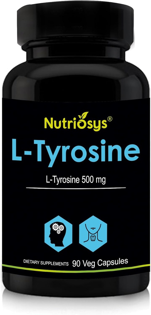 L Tyrosine 500 mg - Focus, Mood & Spirit Clarity | 500 mg Capsules with Pure L-Tyrosine | Supports Brain Function & Wellée | L Tyrosine | L Trysonine