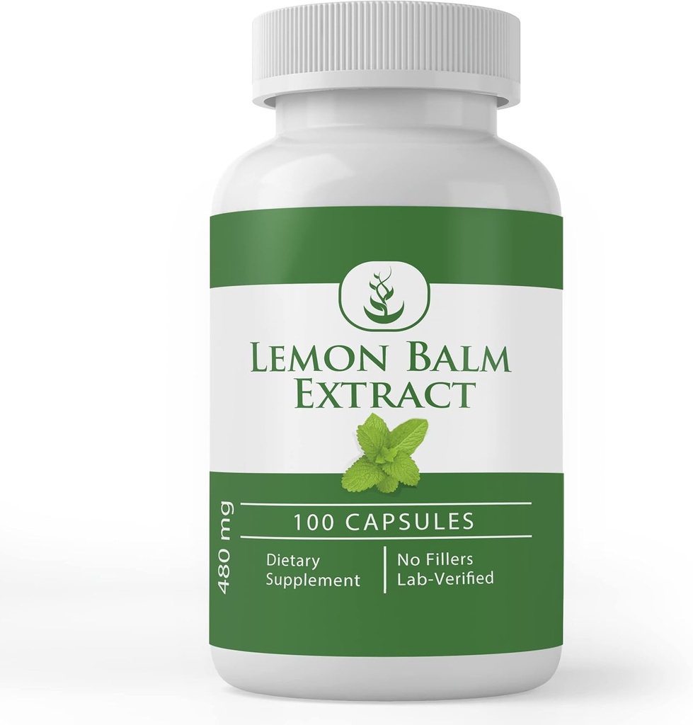 Pure Original Materialss Lemon Balm Extract (100 Capsules) Her zaman Pure, Hayır Katkıları veya İndirmeler