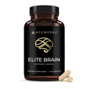 Elite Beyin - Odak için nootropic Supplement, Memory & mental Clarity - ALCAR, Lions Mane, ALA, L-Theanine, Vitamin B Complex - Natural Energy, Caffeine-Free (60 Capsules)