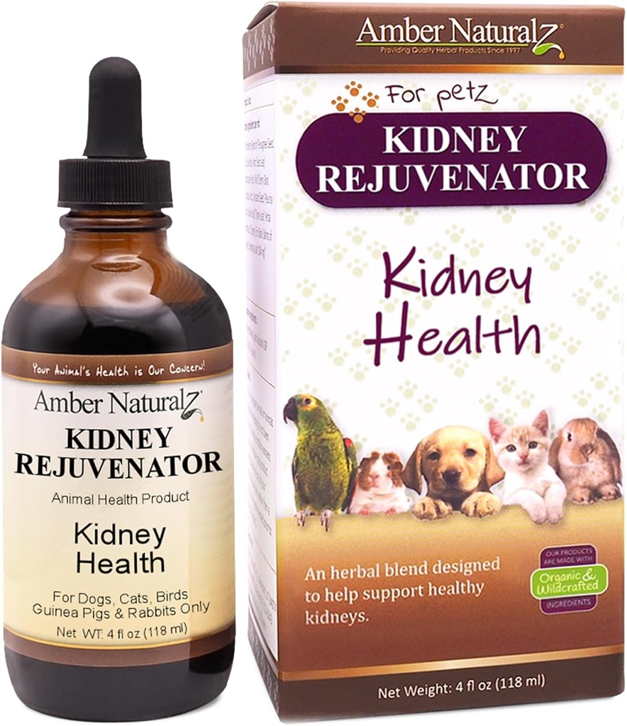 Amber NaturalZ Kidney Rejuvenator βοτανικό συμπλήρωμα για σκύλους, γάτες, πουλιά, κουνέλια, και τα γουρούνια της Γουινέας 