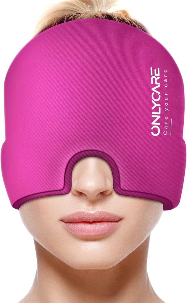 ENCARE Migraine Relief Cap, Yükseltd Odorless Migraine Ice Head, Headache Relief Hat for Migraine, Hot Pink