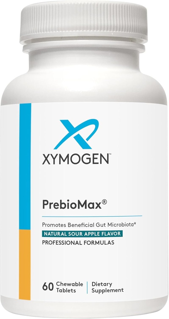 XYMOGEN PrebioMax Prebiyotik Fiber Supplement - Xylooligosaccharides (XOS) Digestive Health + Support Health Microbial Activity in The GI Tract - Sour Apple (60 Chewable Tabletler)