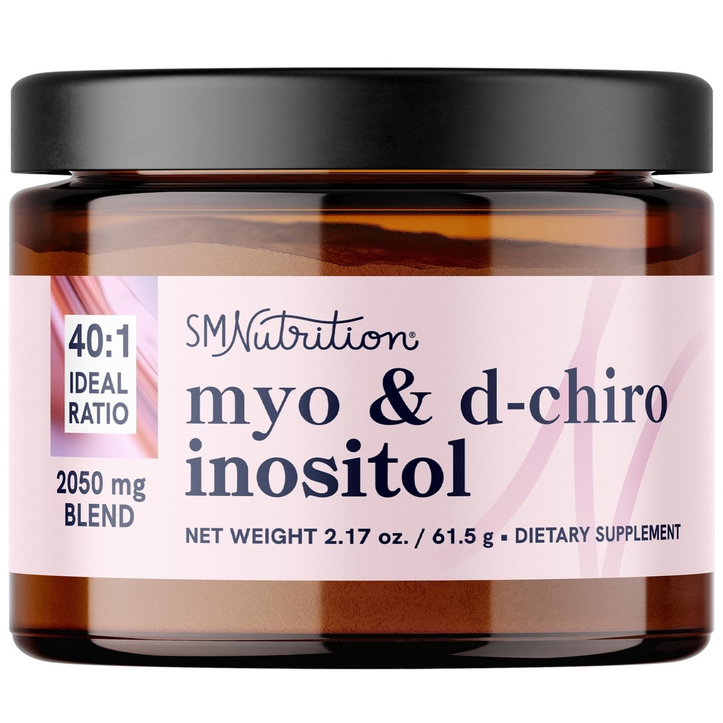 Myo-Inositol & D-Chiro Inositol Toz | Kadınlar için Hormon Denge | İdeal 40:1 Fiyatı | Myo 2000 mg, D Chiro 50 mg | Regulate Menstrual Cycle ve Support Ovarian Health | 30 Servisler, 2.17 oz.