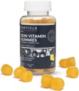 Parçacık Skin Vitaminleri Gummies, Gluten Free Daily Supplement for Health Skin Support, Men's Supplement C, Collagen, Biotin & çinko, Lemon Flavor, 60 Gummies, 1 Ay Supply