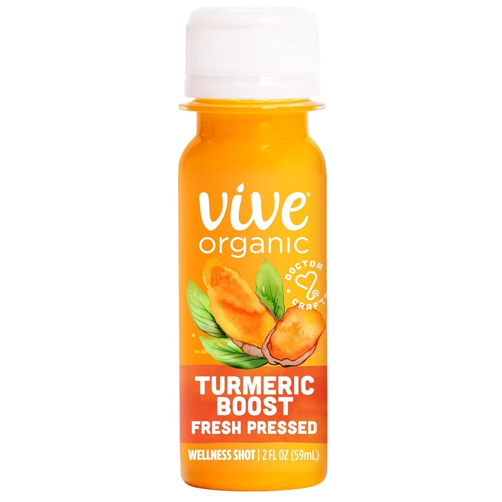 Vive Organic Pure Boost Turmeric Shot (2oz Şişe)
