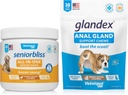 VETNIQUE Seniorbliss All-in-One Multivitamin Chews for Senior Dogs (60ct) & Glandex Anal Gland Υποστήριξη φυστικοβούτυρο μαλακά μάσημα για σκύλους (30ct) Bundle