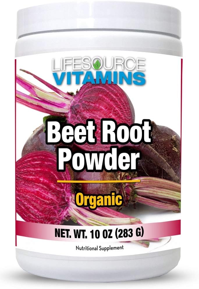 LifeSource Βιταμίνες Σκόνη ρίζας τεύτλων - Organic 10 oz - 57 Μερίδες - US California Beets - Μη ΓΤΟ
