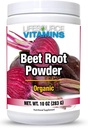 LifeSource Βιταμίνες Σκόνη ρίζας τεύτλων - Organic 10 oz - 57 Μερίδες - US California Beets - Μη ΓΤΟ
