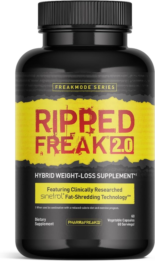 Pharmafreak RIPPED FREAK 2.0 - Hybrid Kilo-Loss Supplement - USA - 60ct