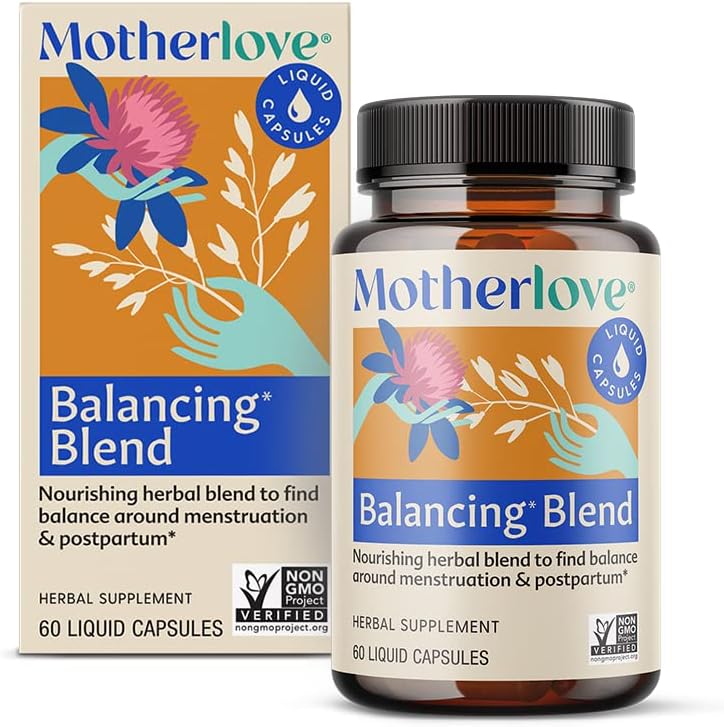 Motherlove Balancing Toplantı (60 Liquid caps) Dönem ve Postpartum Hormonal Sağlık için herbal Supplement -Non-GMO, Organik Herbs, Vegan, Kosherherherbs, Vegan, Kosher