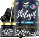 Himalaya Organik Shilajit | 50 Hizmet | Doğal Enerji ve Erkekler ve Kadınlar için 80+ Essential Trace Minerals & %75+ Fulvic Acid | 100% Pure | with Lab Test Report