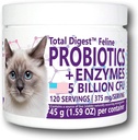Σύνολο DigestTM Feline Probiotics και Ένζυμα, All-Natural Digestive System Dietary Supplement Formula for Cats (120 Services)