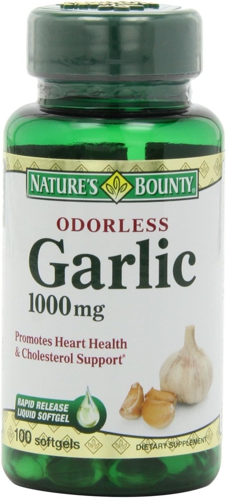 Nature's Bounty Garlic Extract 1000 mg, 100 Rapid Release Softgels (πακέτο των 6)