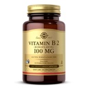 Solgar Vitamin B2 (Riboflavin) 100mg, 100 κάψουλες λαχανικών - Ενεργειακός Μεταβολισμός, Υγιεινό Νευρικό Σύστημα - Μη ΓΤΟ, Vegan, Χωρίς γλουτένη, Χωρίς γαλακτοκομικά, Kosher - 100 Σερβιέτες