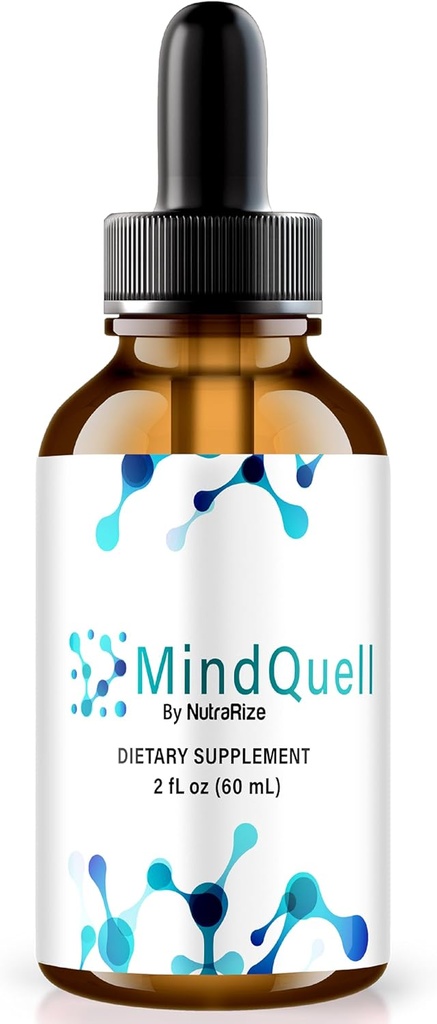 NutraRize MindQuell Drops, All-Φυσική Φόρμουλα Υποστήριξης, Premium συμπλήρωμα για την υποστήριξη της εστίασης και της συγκέντρωσης, επίσημη κριτική μυαλό Quell Gotas (30 εξυπηρετούν)