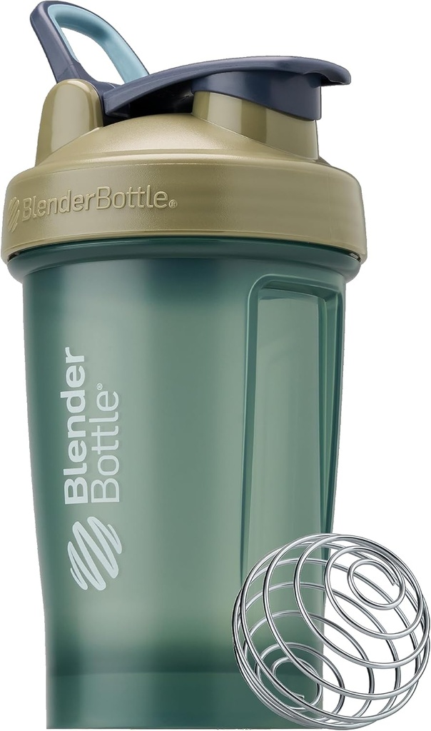 BlenderBottle Classic V2 Shaker Şişe Protein Shakes ve Pre Workout, 20oz, Full Color Tan