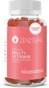ZENZSUAL Multivitamin Gummies - Vitamin C, Biotin, çinko - Tasty, Sugar-Free, Gelatin-Free Immune Support Gummies for Daily Wellness (60 Flavored Gummies)