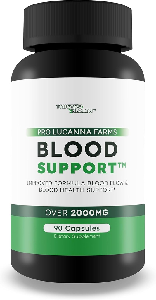 Pro Lucanna Farms Υποστήριξη αίματος - βελτιωμένη φόρμουλα συμπλήρωμα ροής αίματος & ζάχαρη υγεία αίματος Υποστήριξη - χάπια ροής αίματος - συμπλήρωμα κυκλοφορίας αίματος - χάπια στήριξης γλυκόζης
