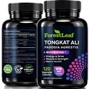 Tongkat Ali ve Fadogia Agrestis for Men Supplement w/BioPerine - Tonkat-Ali Max Strength 200:1 Extract - Long Jack Tongkat-ali for Men - Kas Büyüme, Performans ve Enerji - 120 Toz Capsules