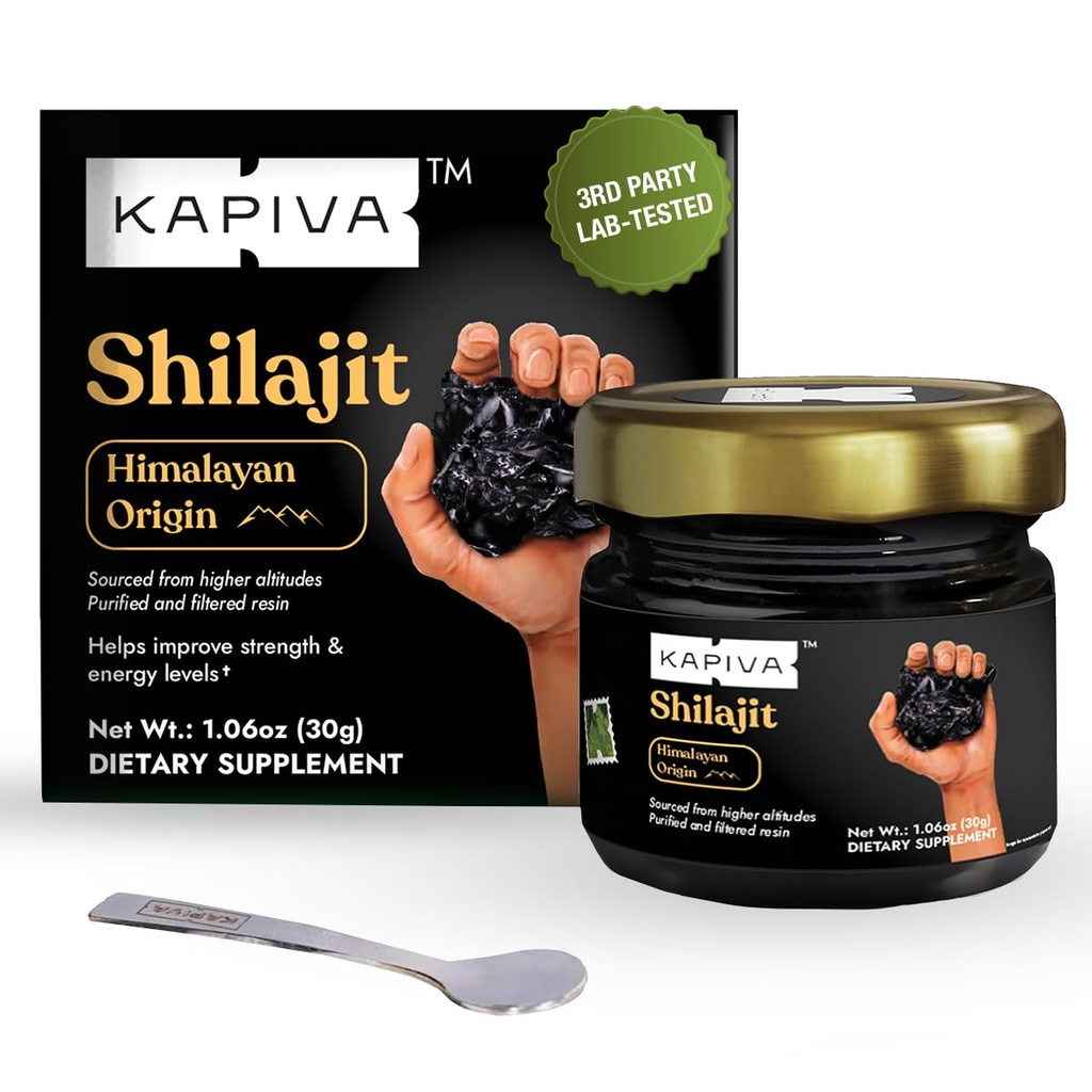 Kapiva 100% Pure Himalaya Shilajitwear (30gm), Erkekler ve Kadınlar için Yüksek Potency | 120 250 mg | 80+ Trace Minerals, Upto% Fulvic Acid | Authentic | Natural Energy & Immune Support