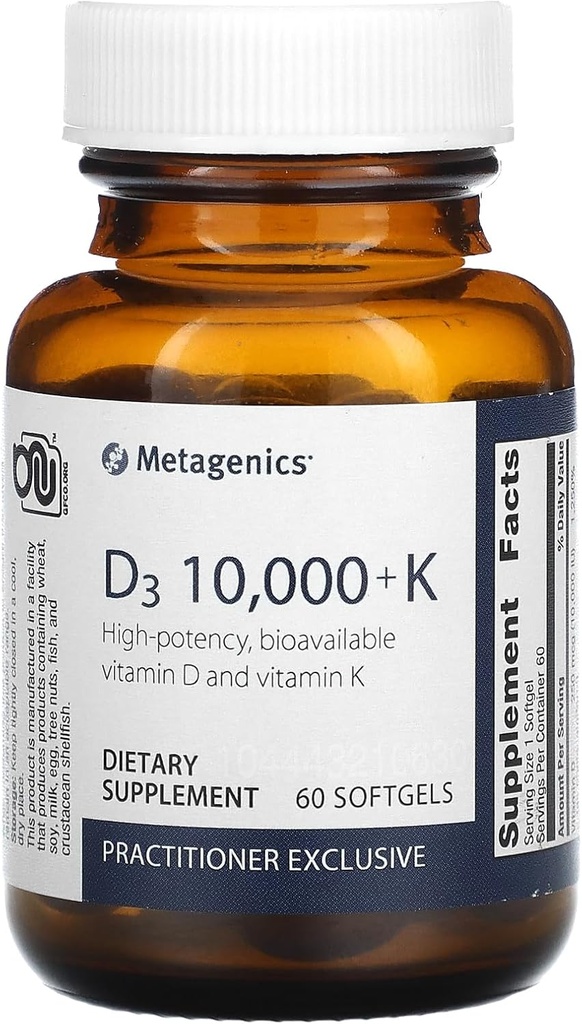 Metagenics D3 10.000 ile K2 Soft Gels, 60 Kont
