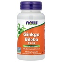 NOW Συμπληρώματα Τροφίμων, Ginkgo Biloba 60 mg, 24% Standardized Extract, Μη ΓΤΟ Έργο Επαληθευμένο, 120 κάψουλες Veg