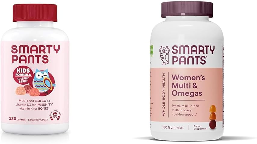 SmartyPants Kids Multivitamin Gummies & Women's Multivitamin Gummies: Ωμέγα 3 Fish Oil (EPA/DHA), Μεθυλοφολικό