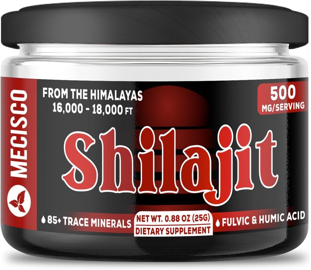25g Shilajit Καθαρό Βιολογικό Ιμαλαΐων - Shilajit Resin Περιέχει φυσική Fulvic, Humic Acid & 85+ Ιχνηλάτηση Ορυκτών - Υποστήριξη για την παραγωγή ενέργειας, την υγεία του εγκεφάλου, το ανοσοποιητικό σύστημα & ισορροπία σώματος