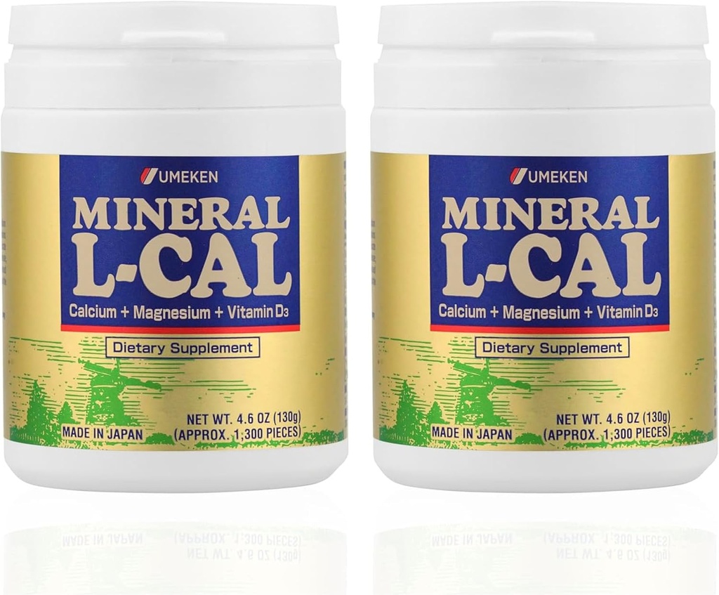 Mineral L-Caluba D3, 4 Ay Supply, Water ► Ball Format with Magnezyum & Minerals, Fast Absorbing Magnezyum D3 Supplement, 1,300 Balls per Şişe, 130g Her, Pack of 2, Pack of 2
