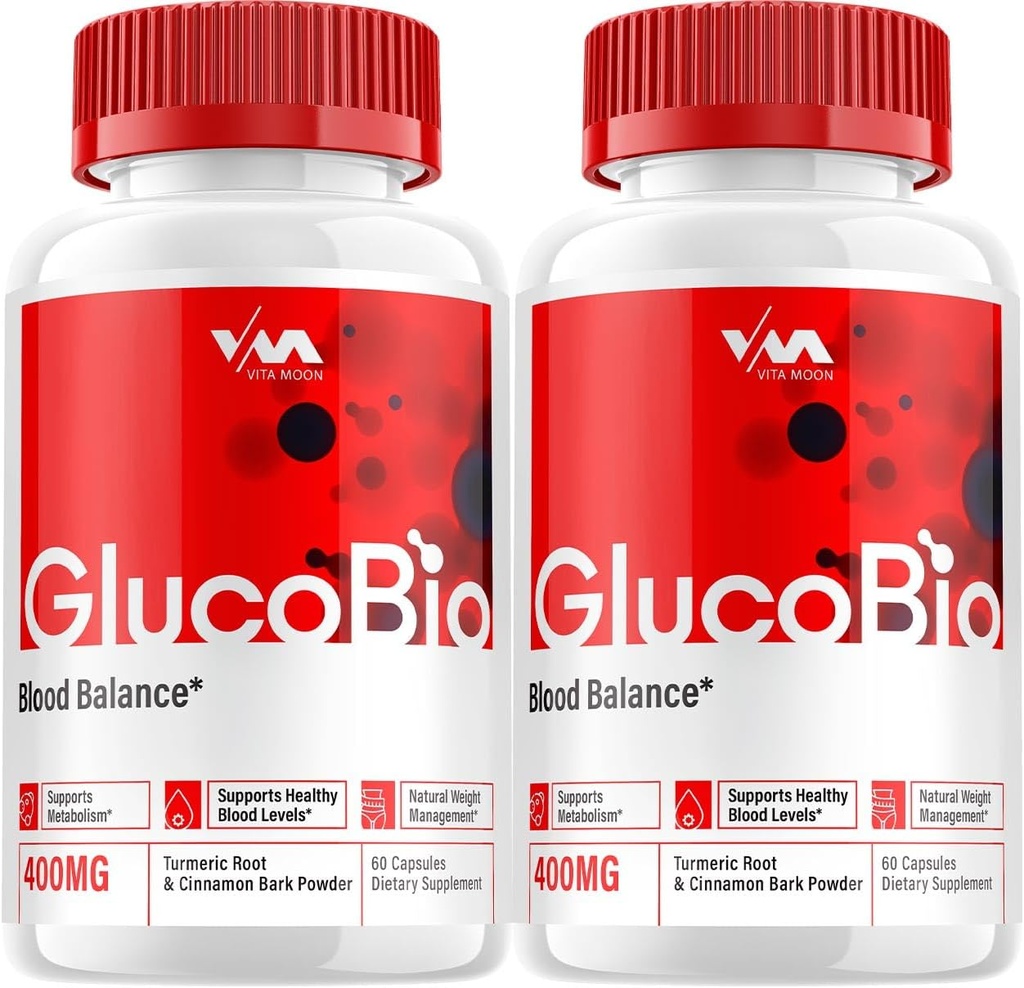(2 Pack) Gluco Bio Healthy Vitamin Υποστήριξη συμπλήρωμα - Advanced Formula GlucoBio, Gluco Bio Μέγιστη δύναμη Κριτικές, 120 κάψουλες