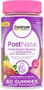 Centrum Postnatal Multivitamin Gummies with Biotin and DHA, Karma Berry ve Lemon Flavors - 60 Kont, 30 Day Supply