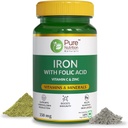 Folic Acid, çinko, C & Vitamin B12, Destek Haemoglobin Production, Boost Immunity & maintain Iron Level - 60 Veg Tabletleri
