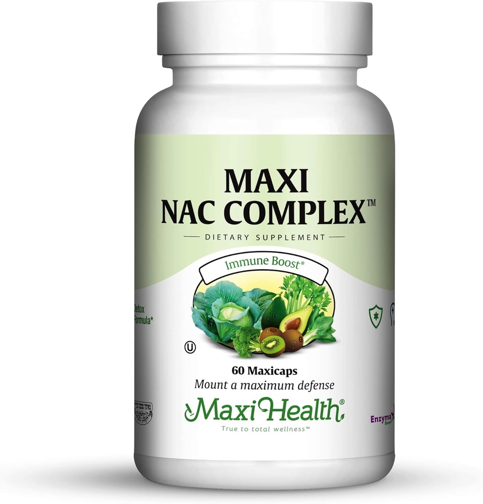 Συγκρότημα Maxi NAC με Μολυβδαίνιο και Μειωμένη L Gluatathionone Κάψουλες, 60 Count