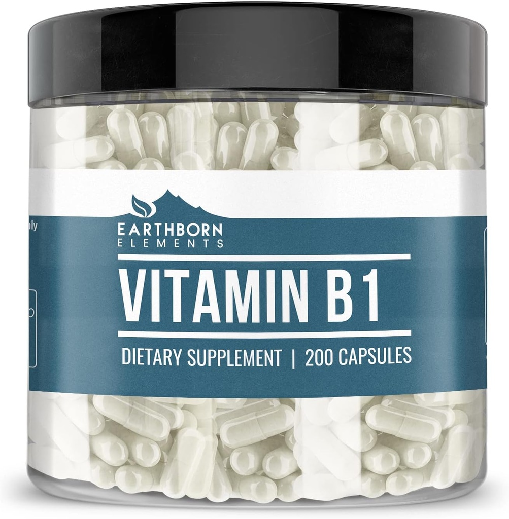 Earthborn Elements Vitamin B1, Thiamine Mononitrate, Pure & Undiluted, No Additives