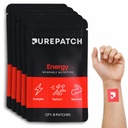 Pure Patch® Energy Patch – Botanical-Inspired Topical Patch with Caffeine, Bolt Acids, and Electrolyte Mix – Non-Ingestible Format – 30 Patches