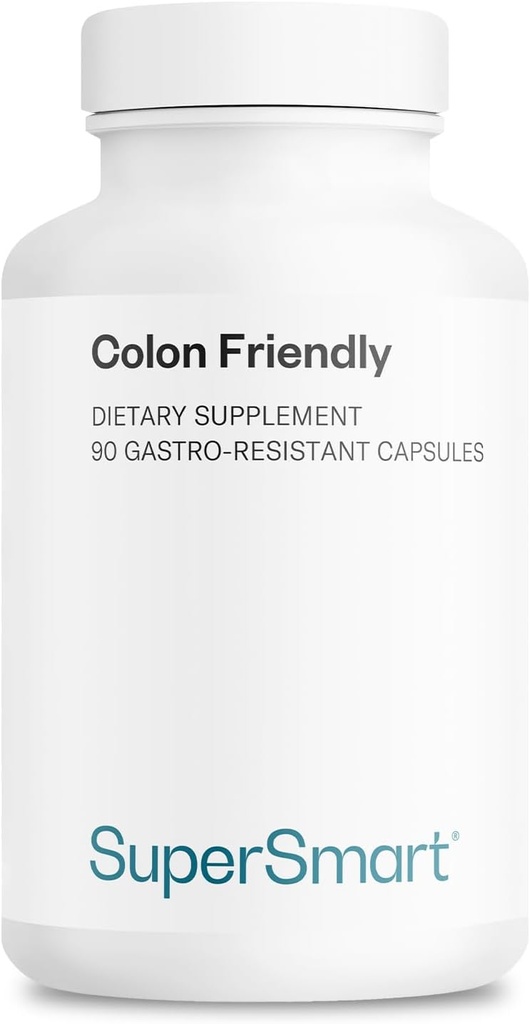 Supersmart - Colon Friendly 17 Milyar CFU per Day (Probiyotik) - Bowel Movement Supplements | Non-GMO & Gluten Free - 90 DR Capsules