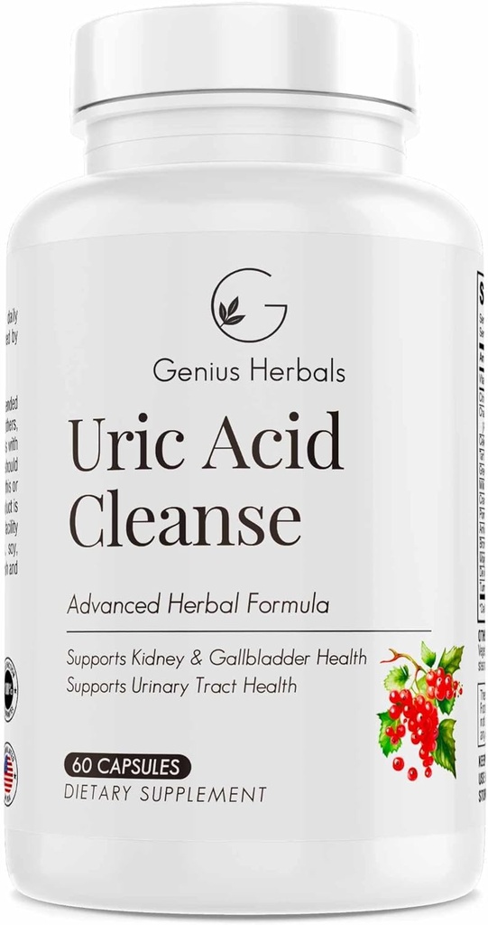 Uric Acid Cleanse – Destekler Kidney, Liver, Gallbladder & Urinary Tract Health, Advanced Herbal Formula - 60 Capsules