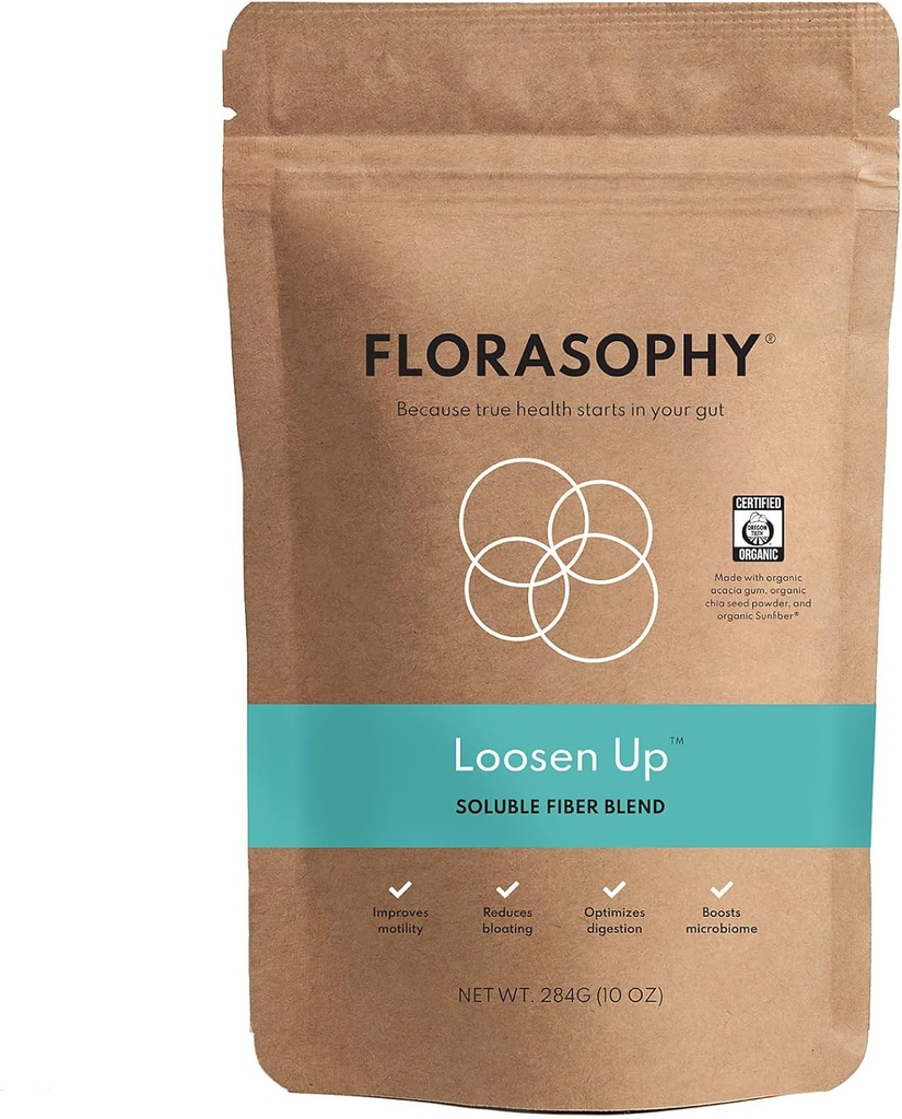 Loosen Up Organic ► Fiber Supplement for Digestive Gut Health, Constipation & IBS Relief, Gluten Free Vegan ► Prebiyotik Toz, One Moon Supply