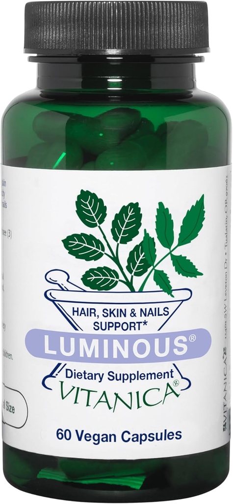 Vitanica Luminous, Hair, Skin ve Nail Desteği, Vegan, 60 Capsules