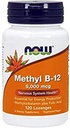 NOW Foods Methyl B12 - Methylcobalamin Plus Folic Acid - 5,000 MCG (120 Lozenges)
