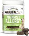 VetPro Gelişmiş Alerjiler ve Köpeklere Destek - Mevsimlik Tüm Enerjileri Destekler, Itchy Skin ve Immunity - Salmon Oil, Probiyotiks & Colostrum for Allergies, Immune Support, & Gut Health