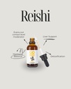 Reishi Mushroom Tincture Supplement - Dual Extracted Fruiting Body to Support Rest & Relaxation - 2 fl oz (60 Hizmetler)*