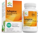 Terry Natural Adaptra - Adrenal Health'i Desteklemek için Tamam - Rhodiola Rosea Ekstraksiyonu ile Ashwagandha Supplement - Herbal Supplement to Support Energy & Concentration - 60 Capsules