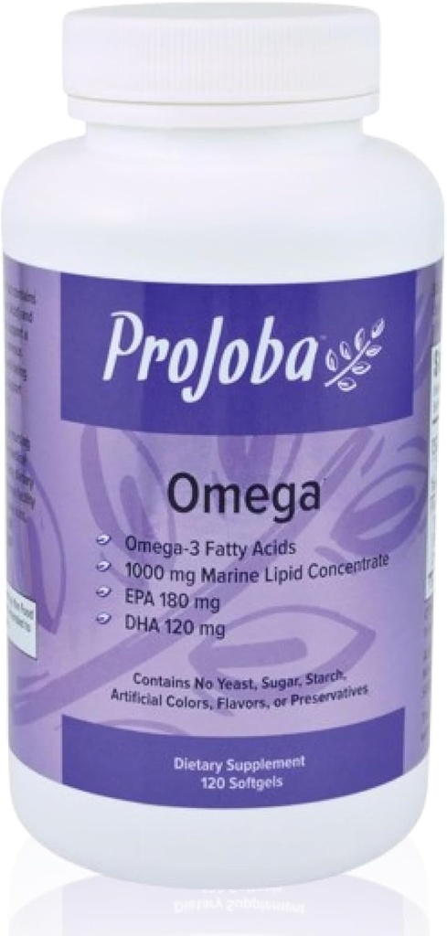 Youngevity Projoba OmegaTM - 1000 mg Omega-3 - Yüksek Lisans - 180 EPA & 120 DHA Beyin ve Kalp Sağlığını Teşvik Etmek - 120 Softgels (Pack of 2)